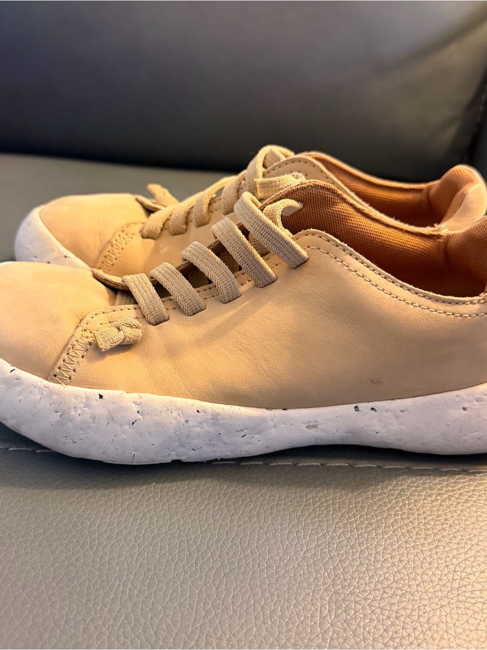 Camper Peu Tan Beige Suede Low-Top Casual Sneakers 37 - Picture 6 of 11